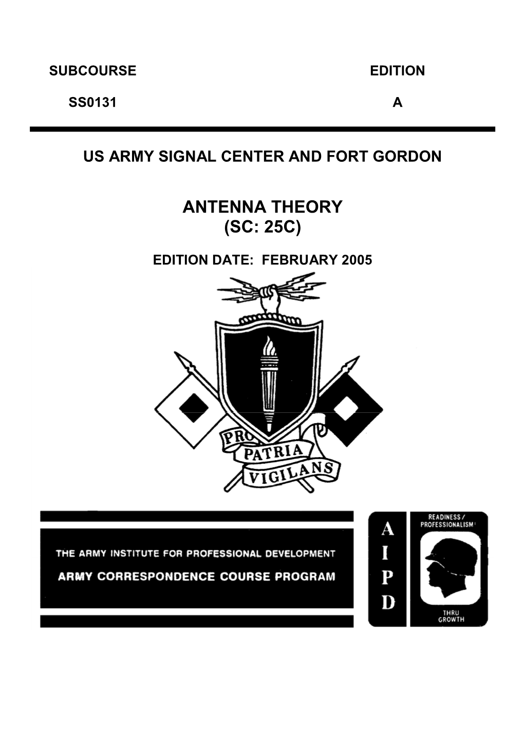 Antenna Theory (Sc: 25C)