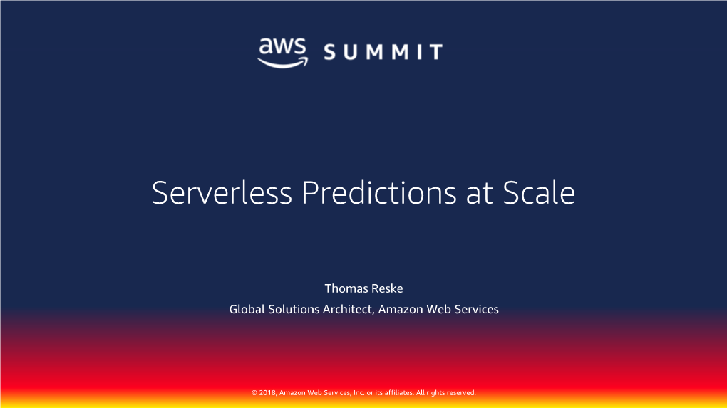 Serverless Predictions at Scale