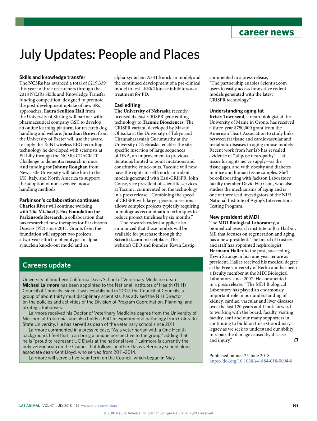 July Updates: People and Places