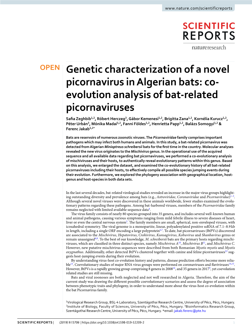 Genetic Characterization of a Novel