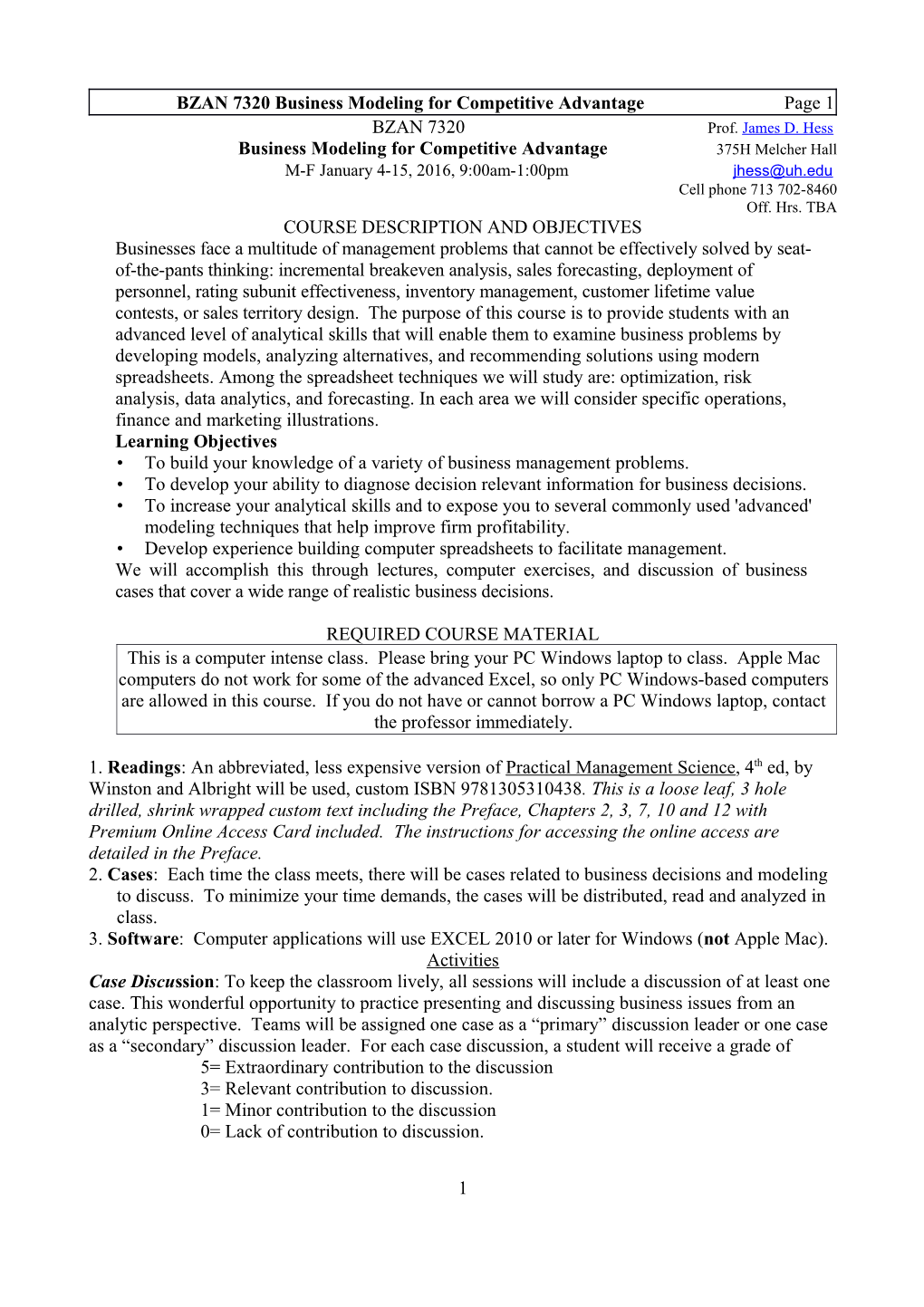 BA 422 Marketing Decision Models s3