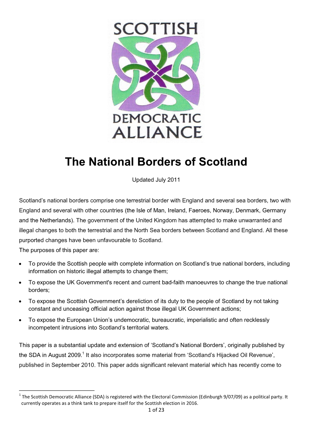 The National Borders of Scotland