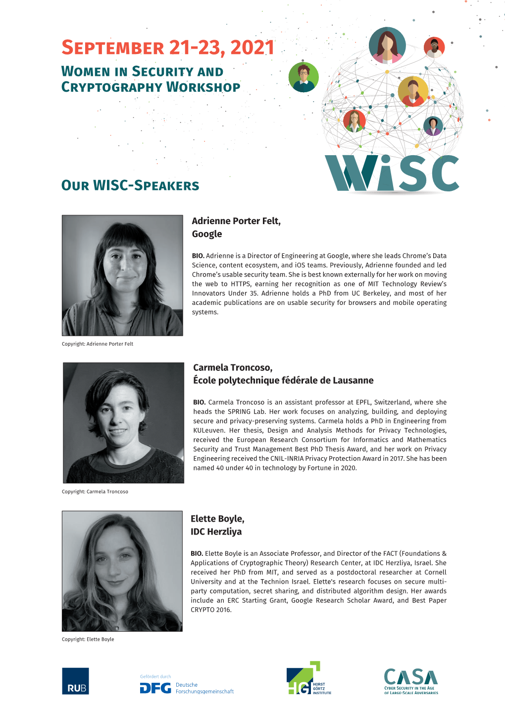 September 21-23, 2021 Women in Security and Cryptography Workshop