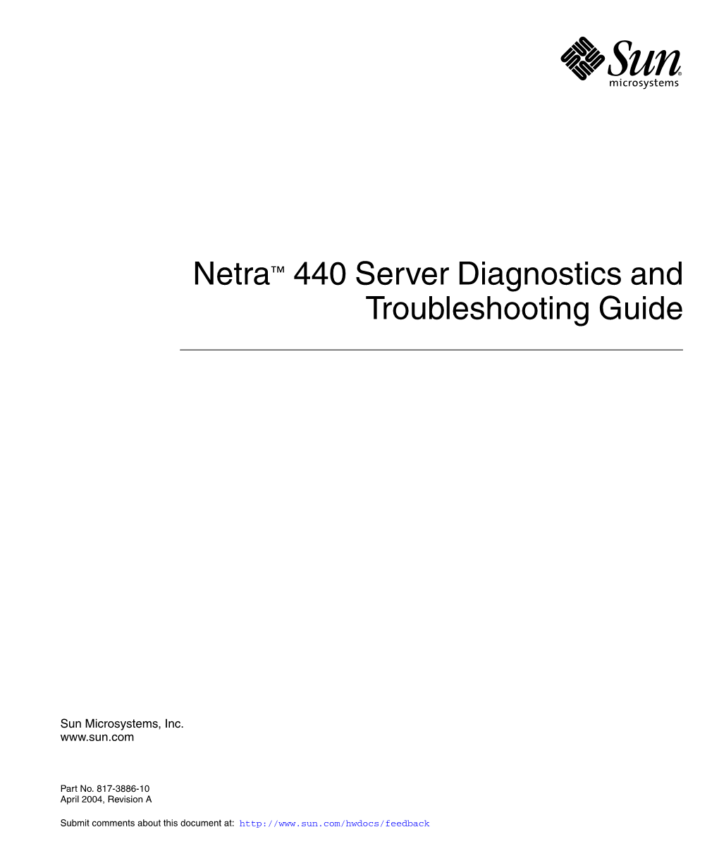 Netra 440 Server Diagnostics and Troubleshooting Guide