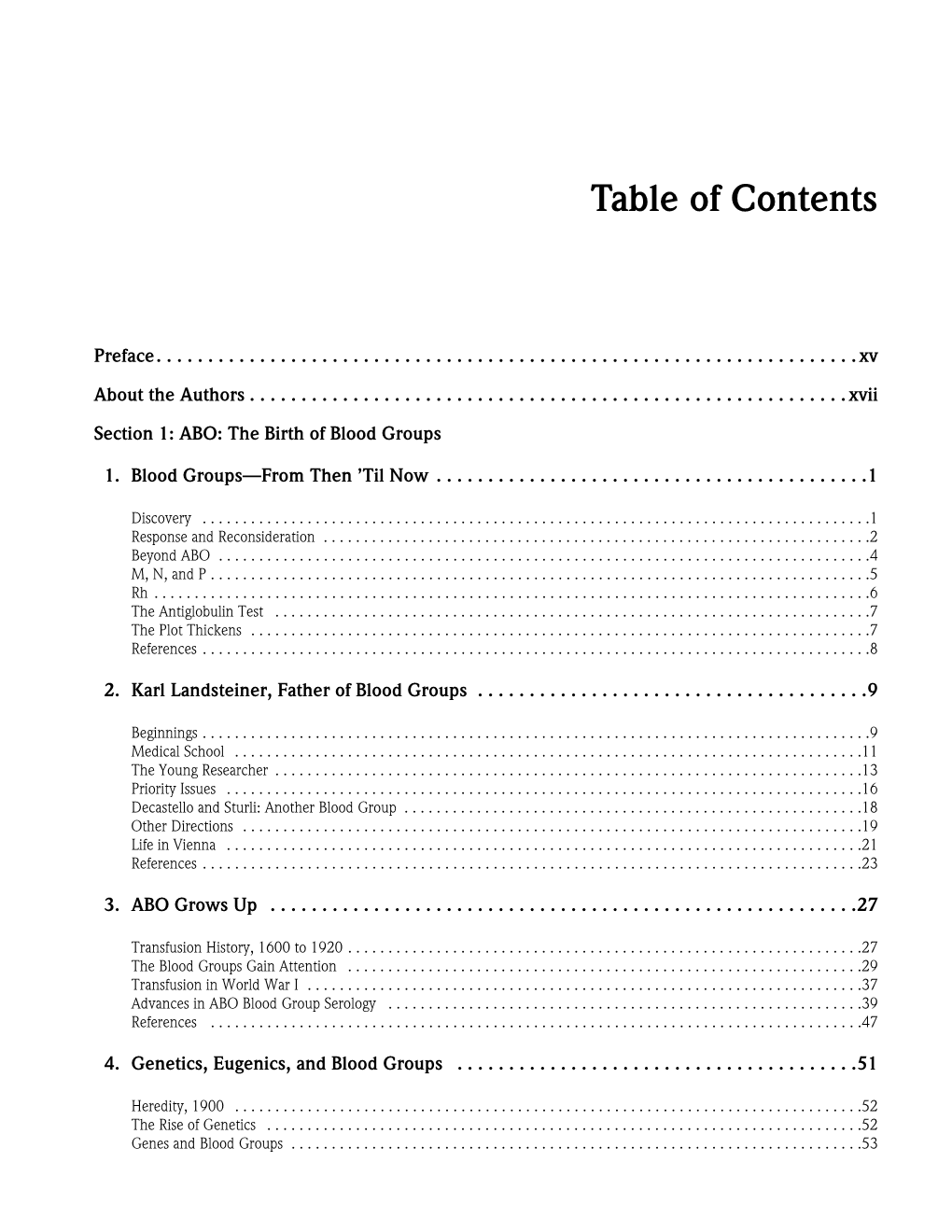 View Table of Contents