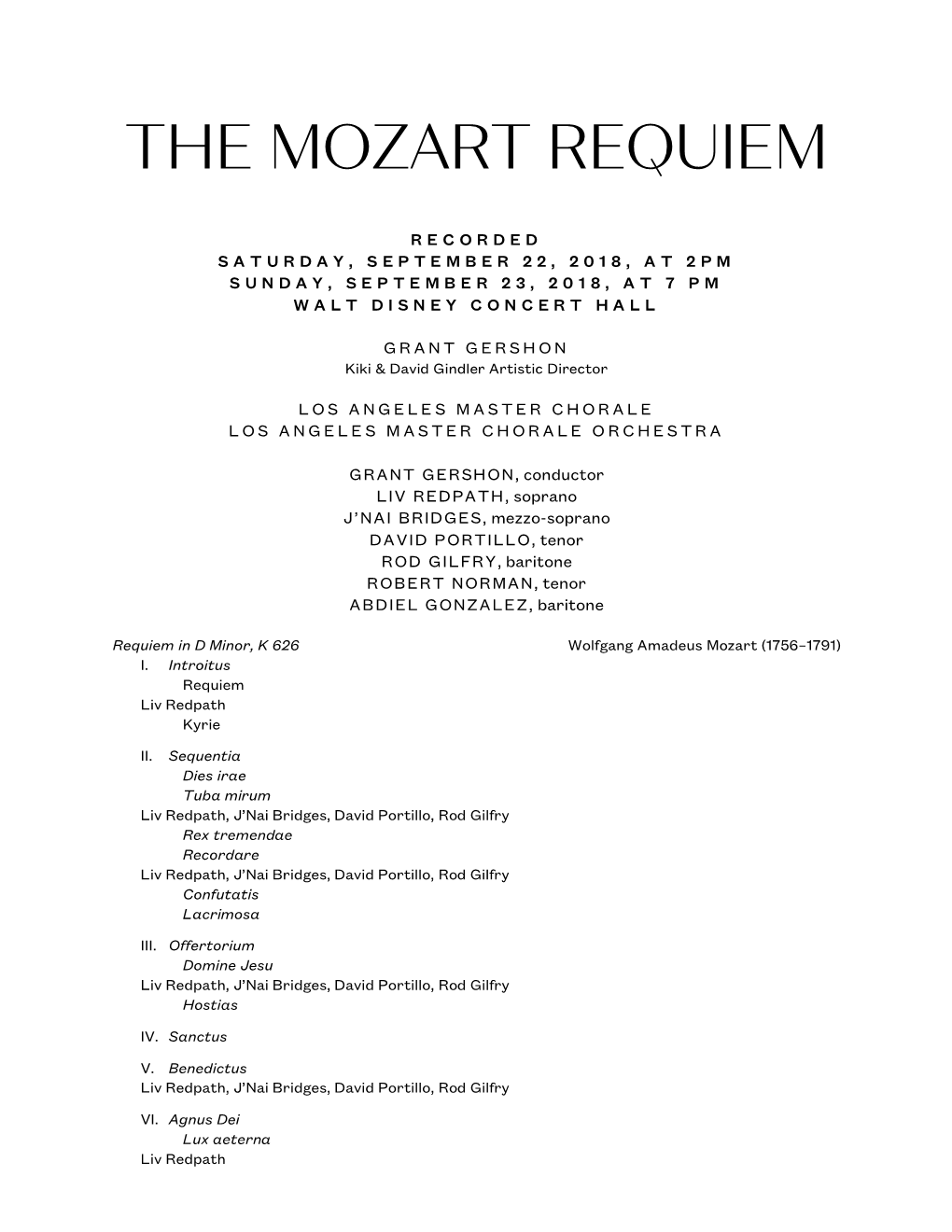 The Mozart REQUIEM