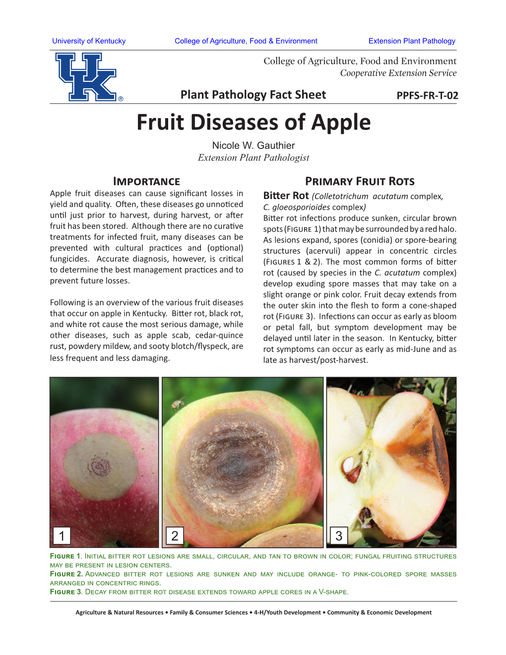 Apple Fruit Diseases Appearing at Harvest by John Hartman