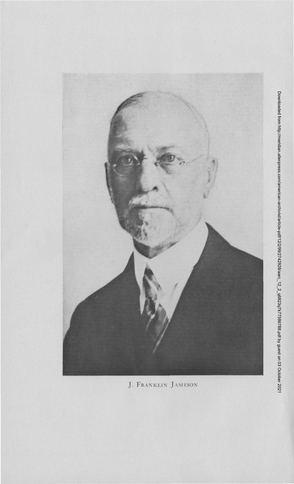 The Interest of J. Franklin Jameson in the National Archives: 1908-19341