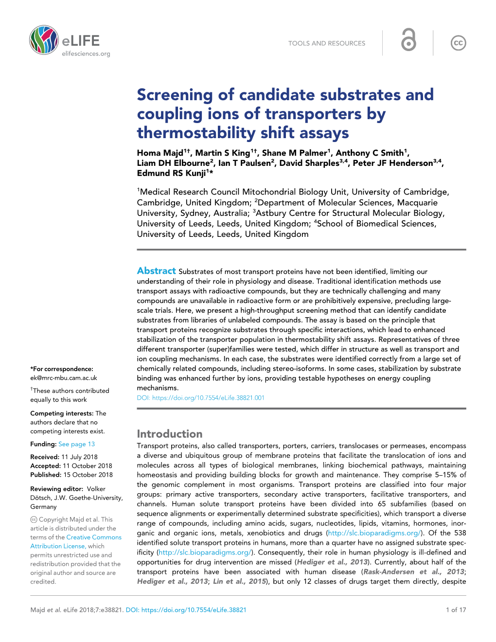 Screening of Candidate Substrates and Coupling Ions of Transporters By