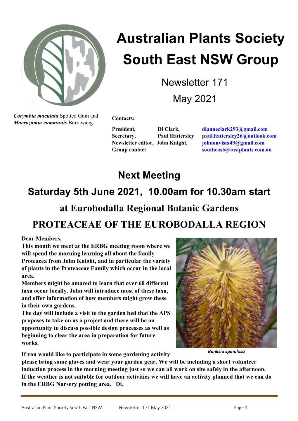 Australian Plants Society South East NSW Group