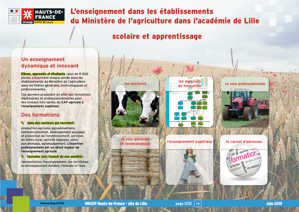 L'enseignement Agricole Dans L'académie De Lille