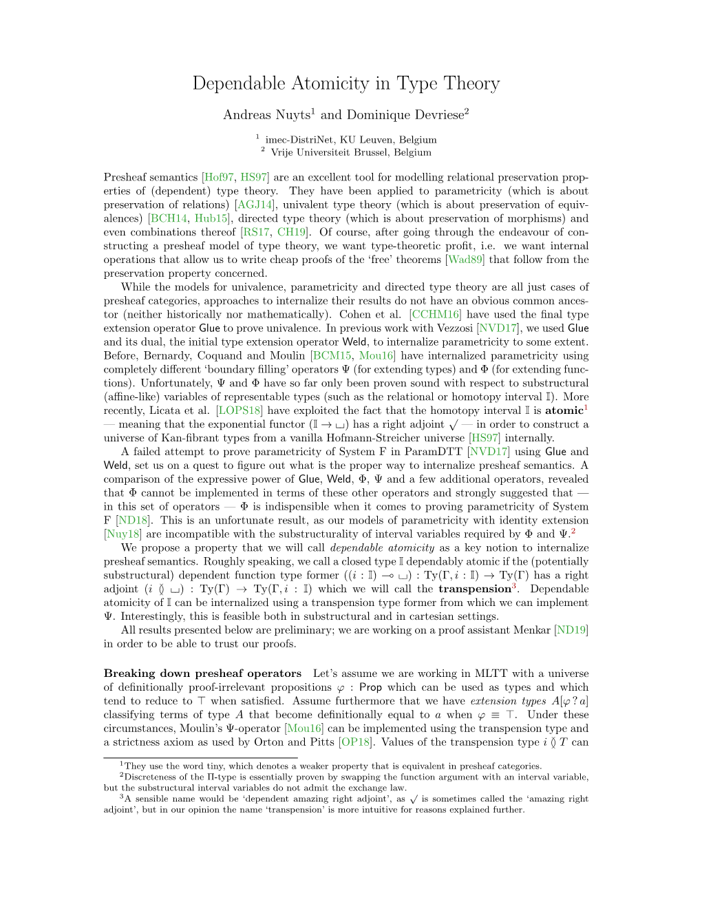 Dependable Atomicity in Type Theory