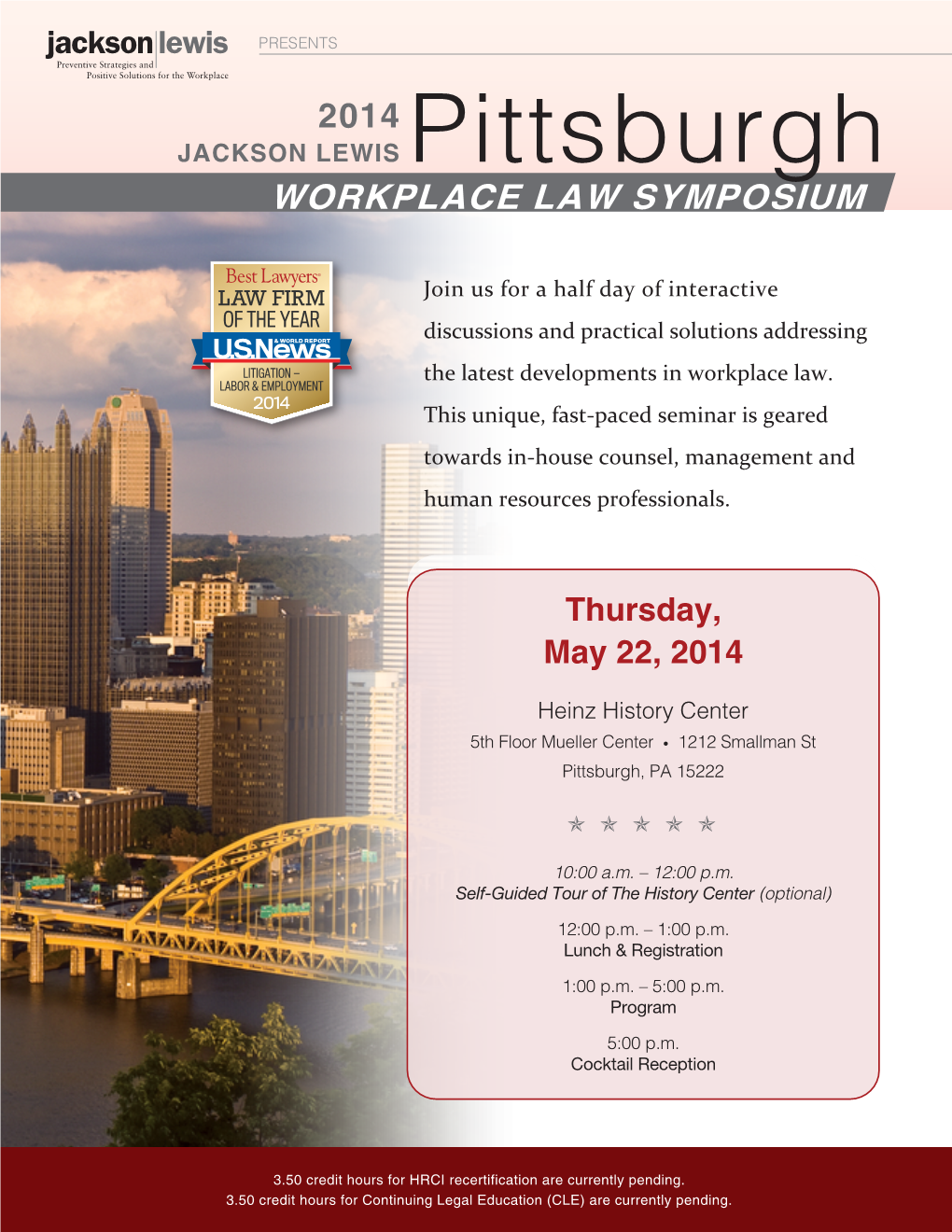 Pittsburgh Workplace Law Symposium Brochure (Apr2014)
