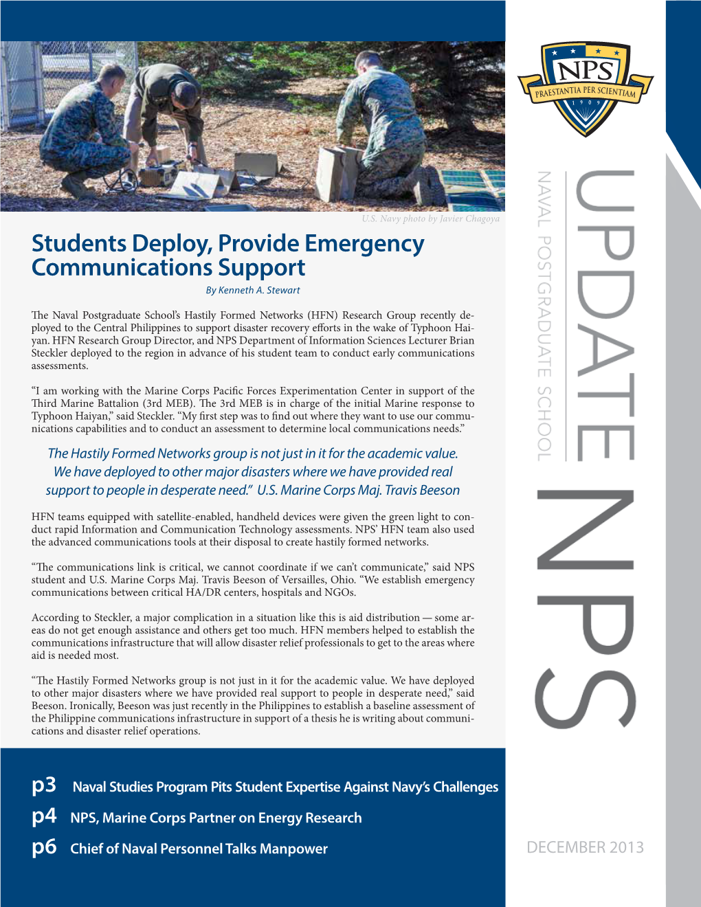 Students Deploy, Provide Emergency Communications Support by Kenneth A