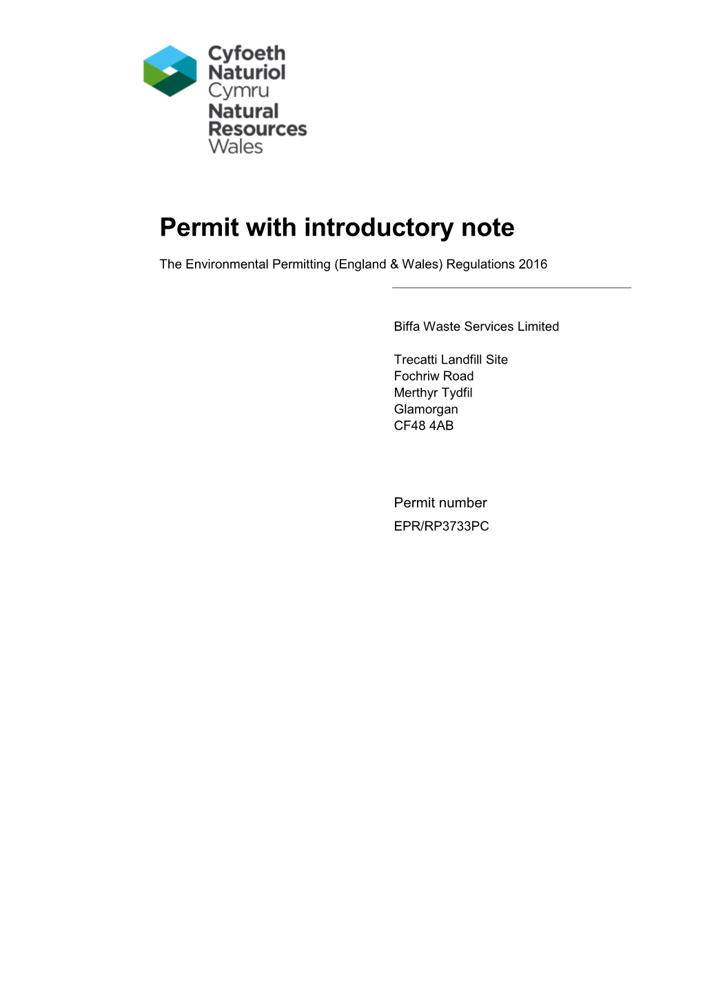 Permit with Introductory Note