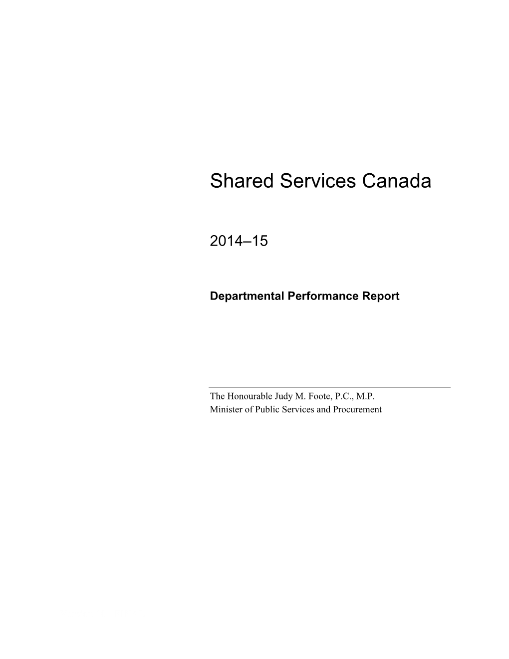 Shared Services Canada