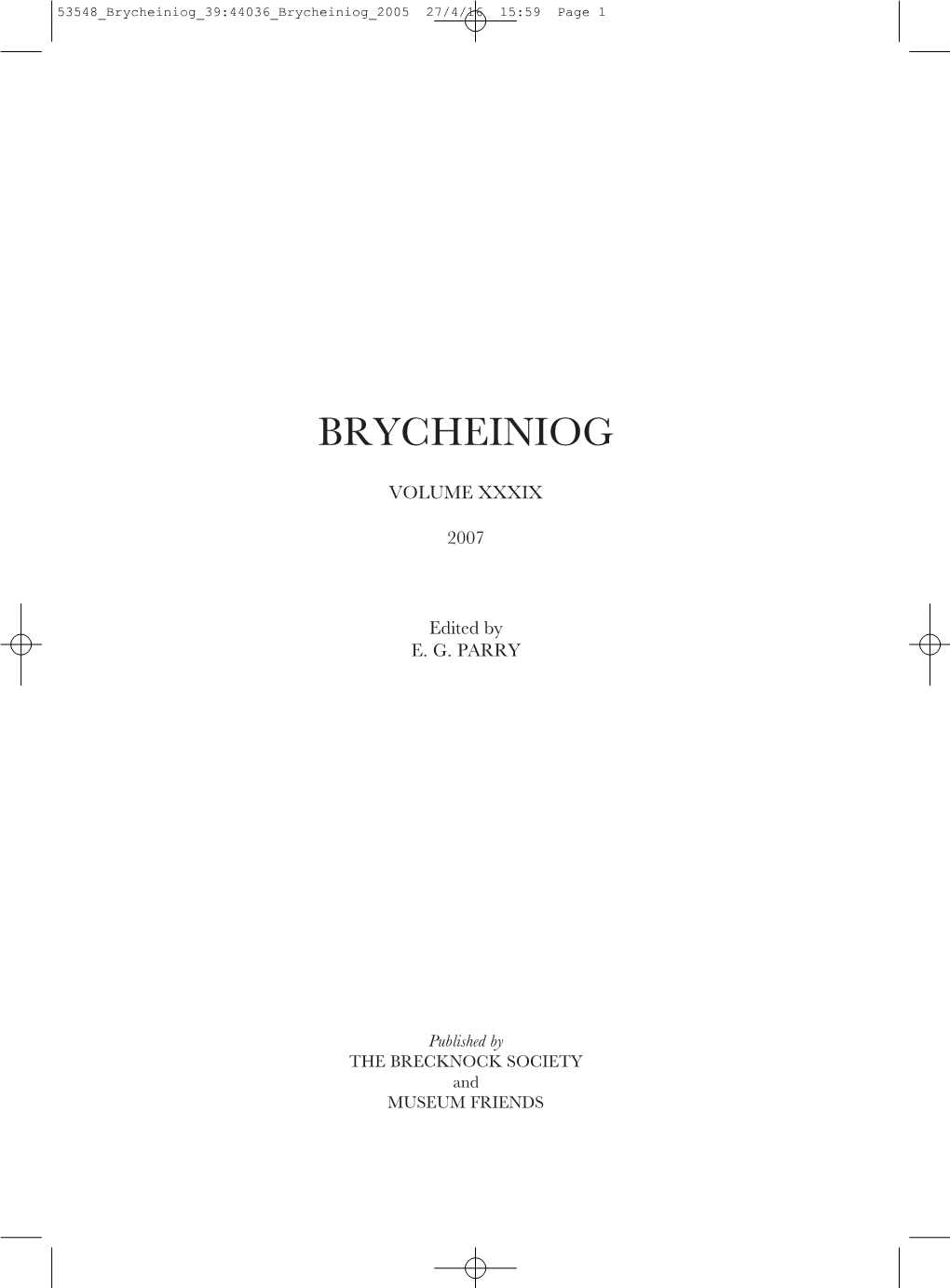 Brycheiniog 39:44036 Brycheiniog 2005 27/4/16 15:59 Page 1