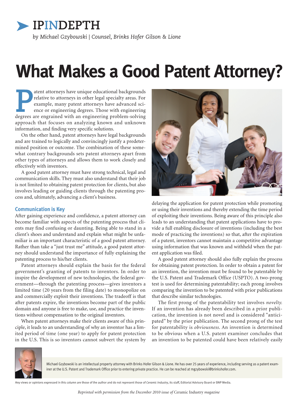 What Makes a Good Patent Attorney?
