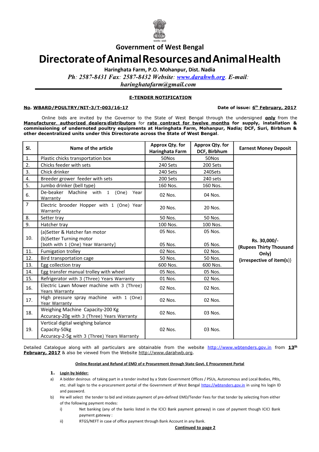 Directorate of Animal Resources and Animal Health