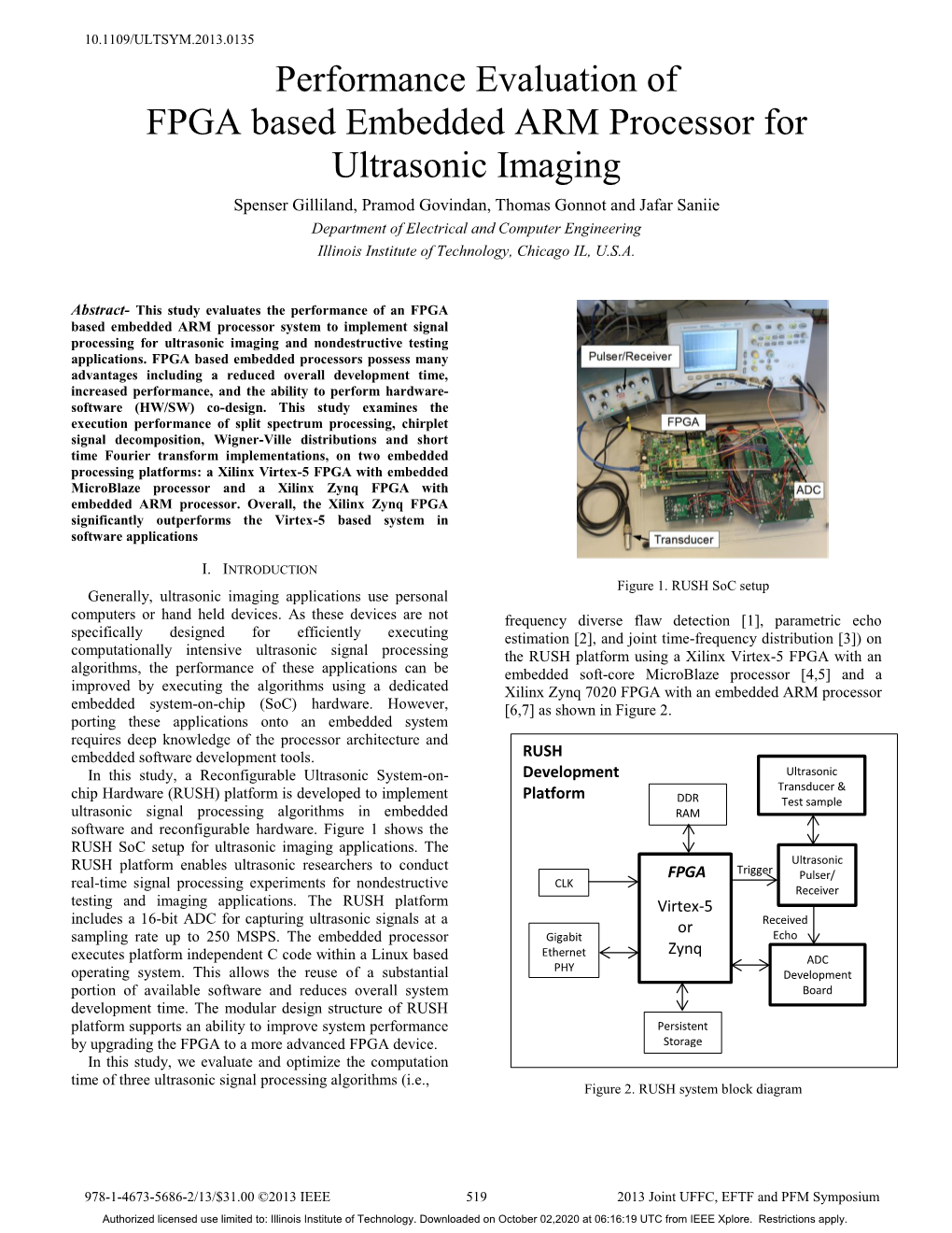 Performance Evaluation of FPGA Based Embedded ARM Processor