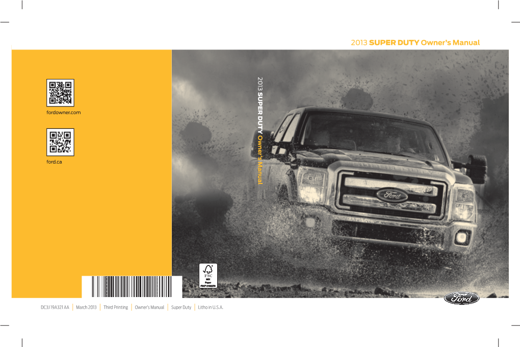 2013 Ford F 350 Owners Manual