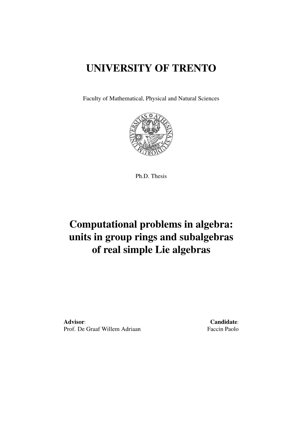 Units in Group Rings and Subalgebras of Real Simple Lie Algebras