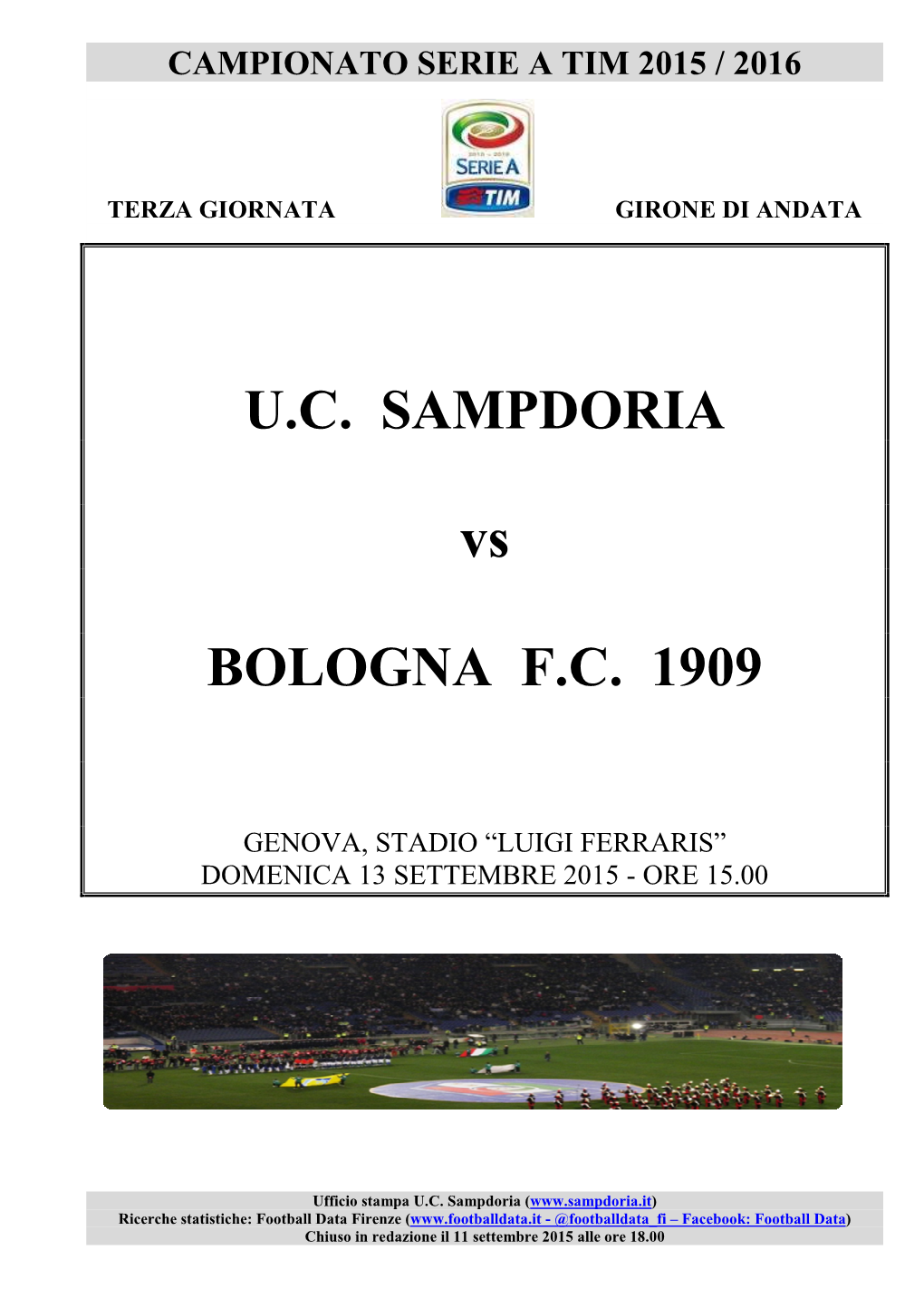 Sampdoria-Bologna