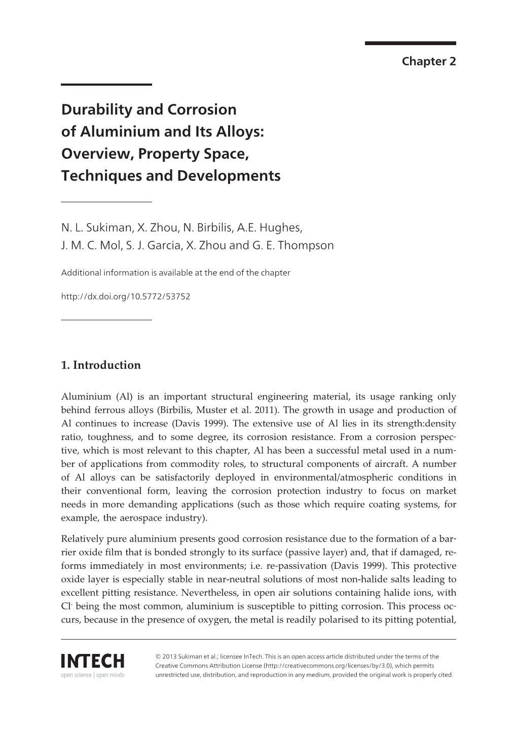 Durability and Corrosion of Aluminium and Its Alloys: Overview, Property Space, Techniques and Developments