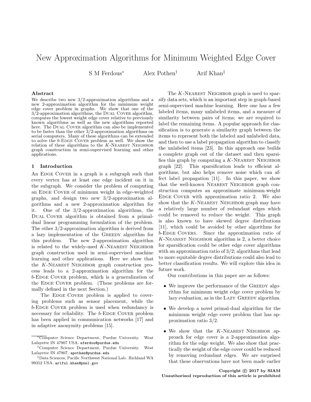 New Approximation Algorithms for Minimum Weighted Edge Cover
