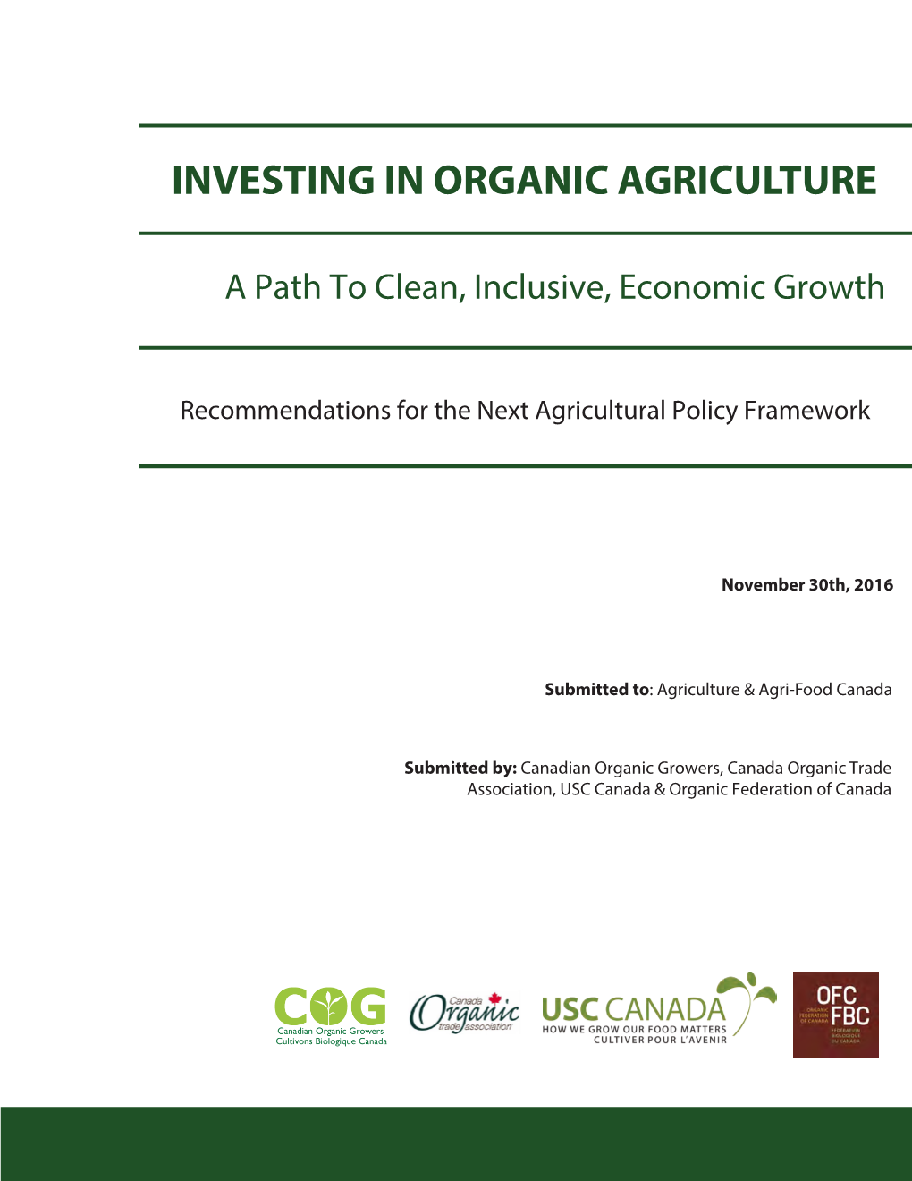 Investing in Organic Agriculture