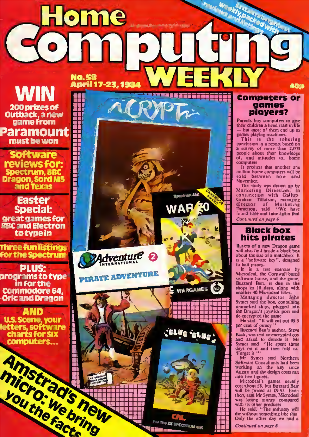 Home Computing Weekly Magazine Issue