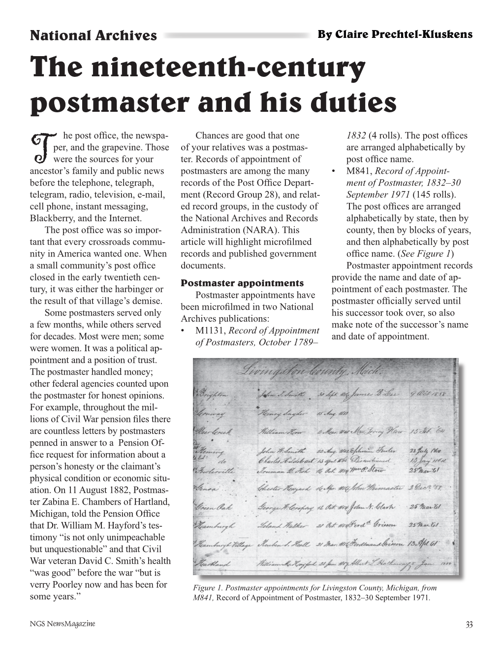 The Nineteenth-Century Postmaster and His Duties