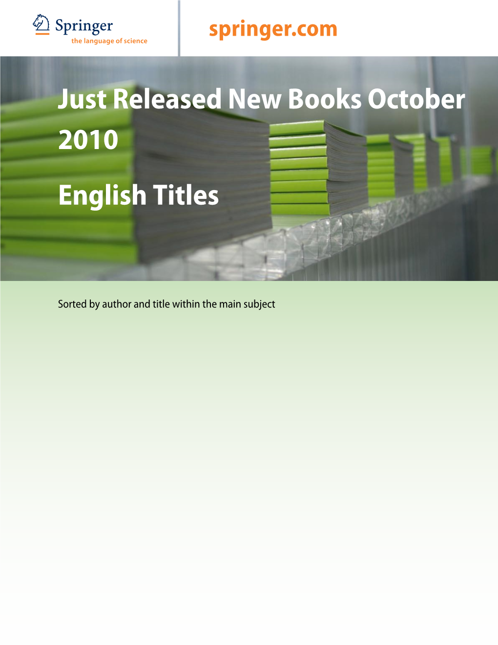 ABCD Just Released New Books October 2010 English