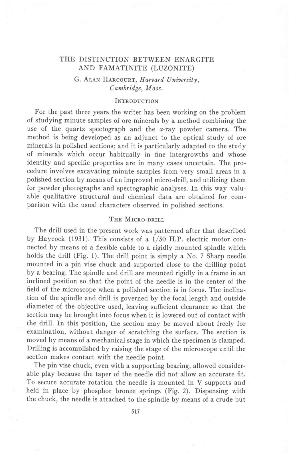 The Distinction Between Enargite and Famatinite (Luzonite) G