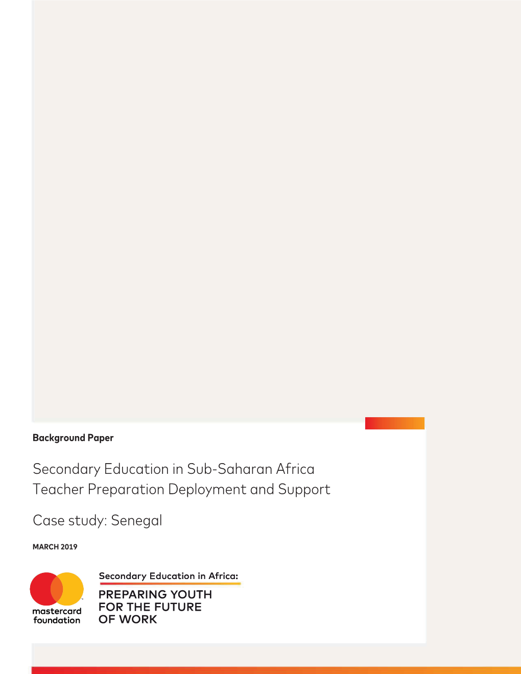 Teacher Preparation Deployment and Support