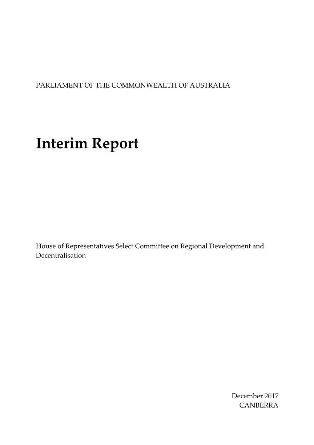 Interim Report