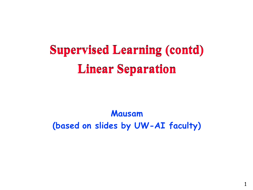 Linear Separation