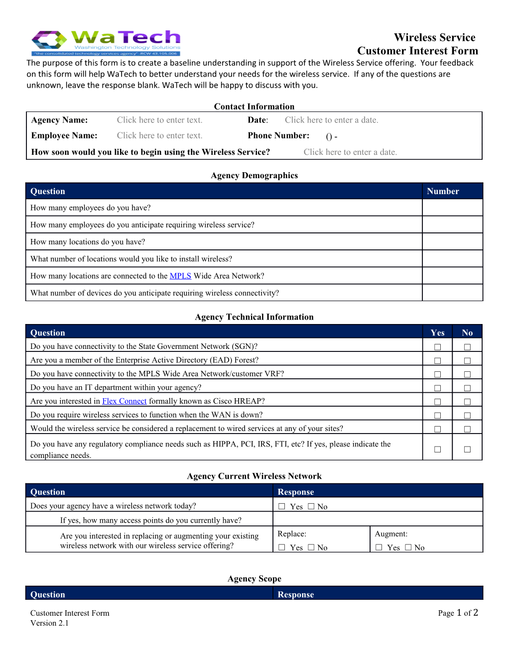 CTS Wireless Service Customer Interest Form s1