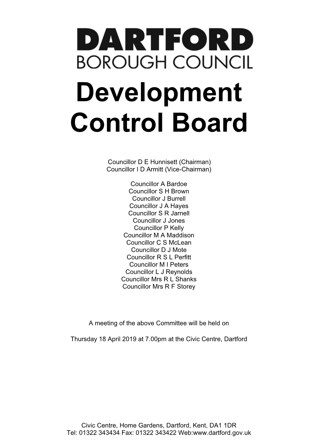 (Public Pack)Agenda Document for Development Control Board, 18/04