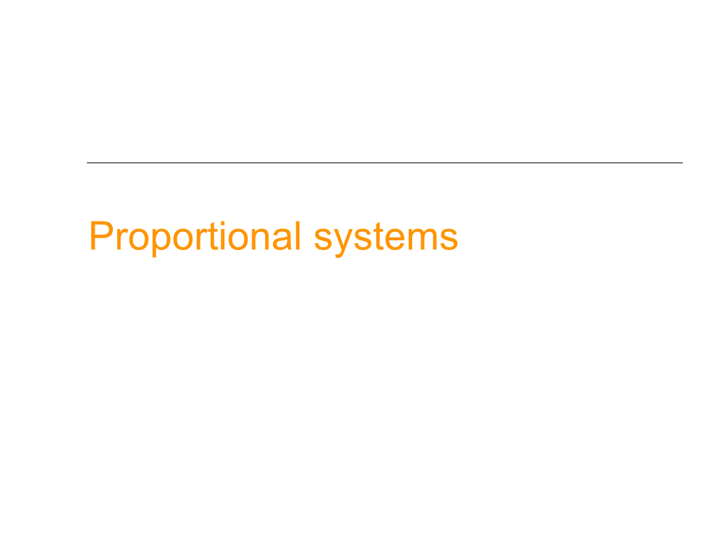 Proportional Systems the Golden Mean