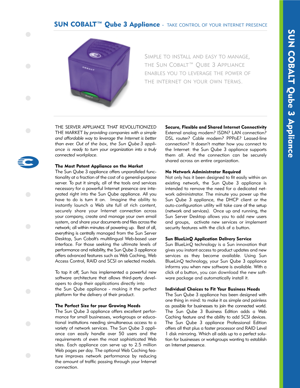 SUN COBALT Qube 3 Appliance