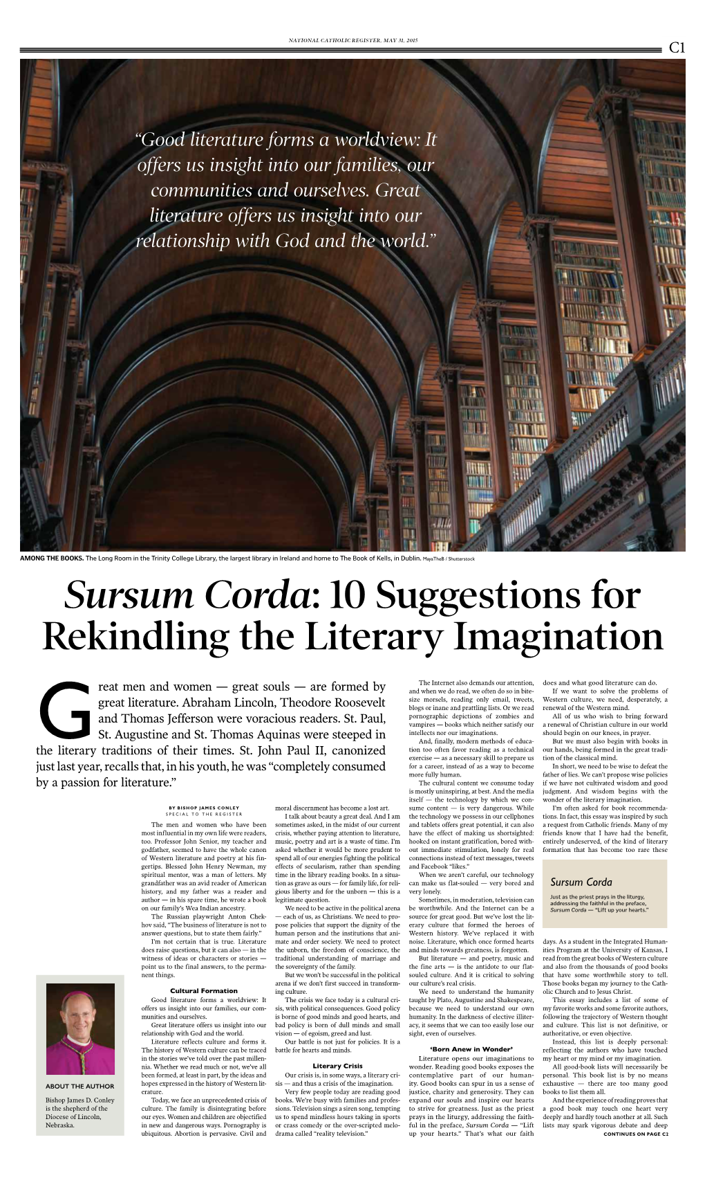 Sursum Corda: 10 Suggestions for Rekindling the Literary Imagination