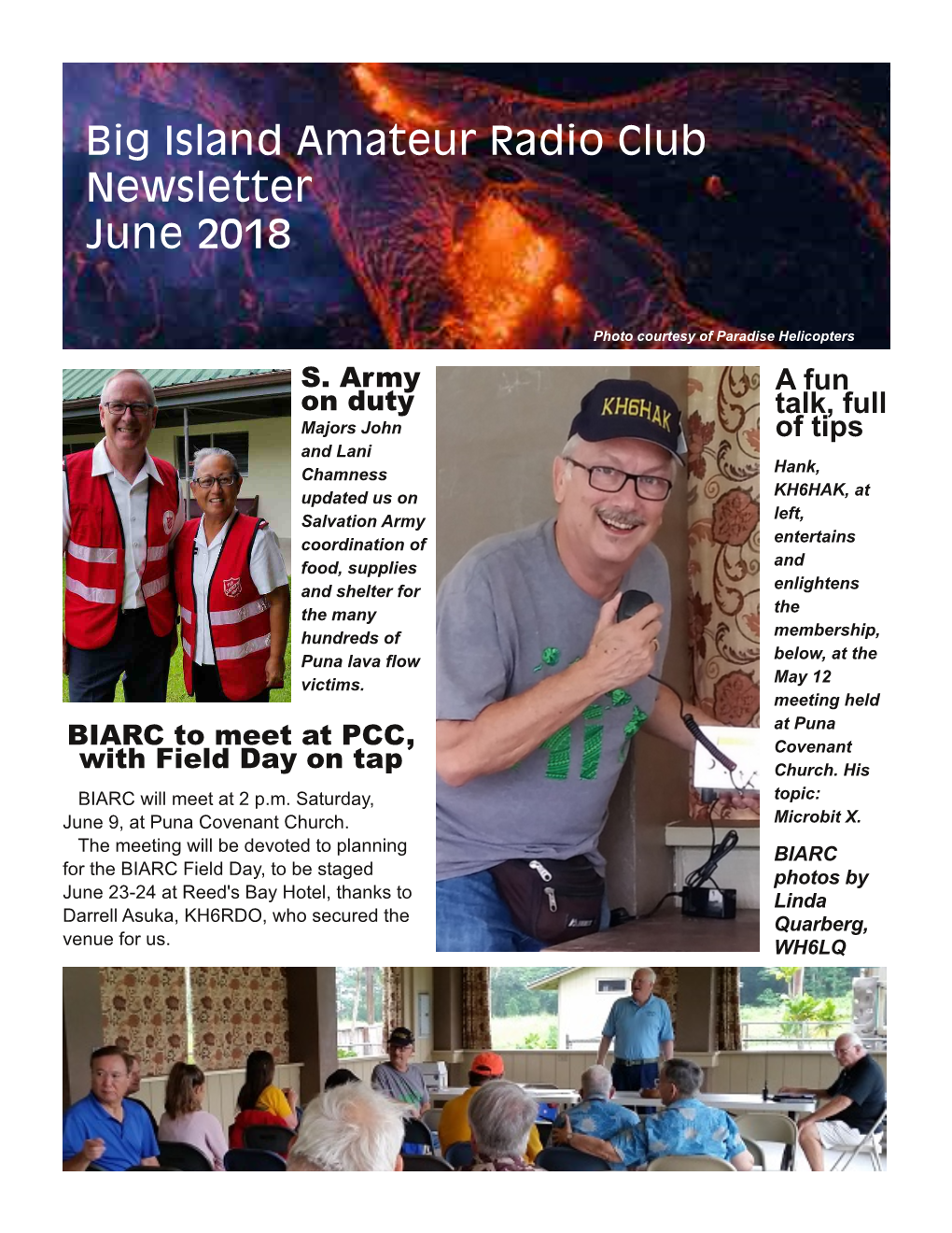 Big Island Amateur Radio Club Newsletter June 2018