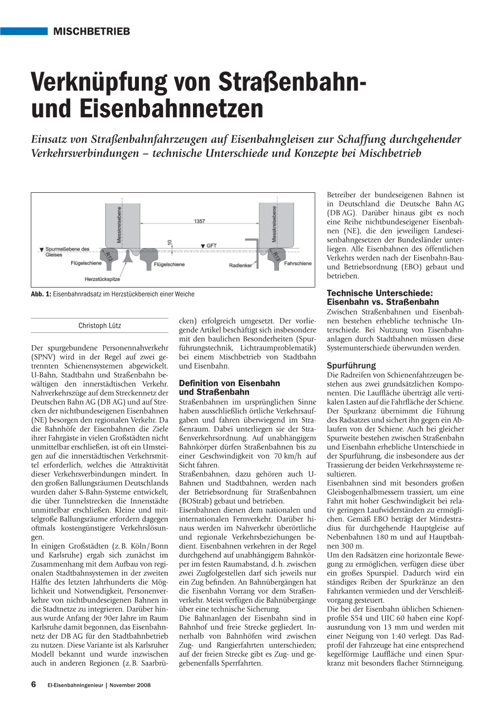 Verknüpfung Von Straßenbahn- Und Eisenbahnnetzen