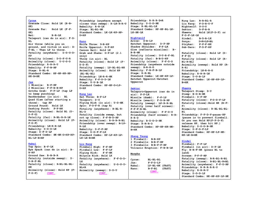 MK3 Mini Move List1