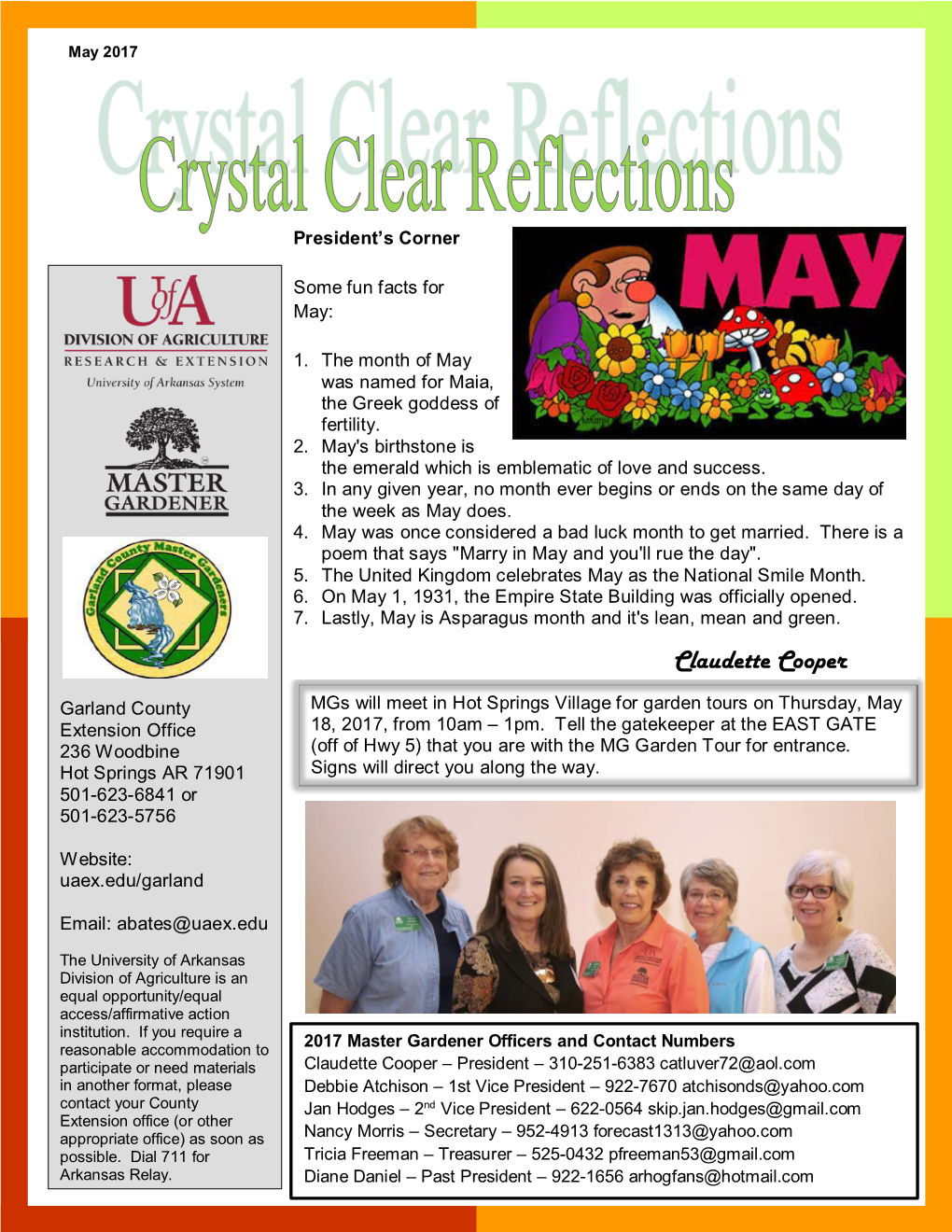 Garland County Master Gardener Newsletter