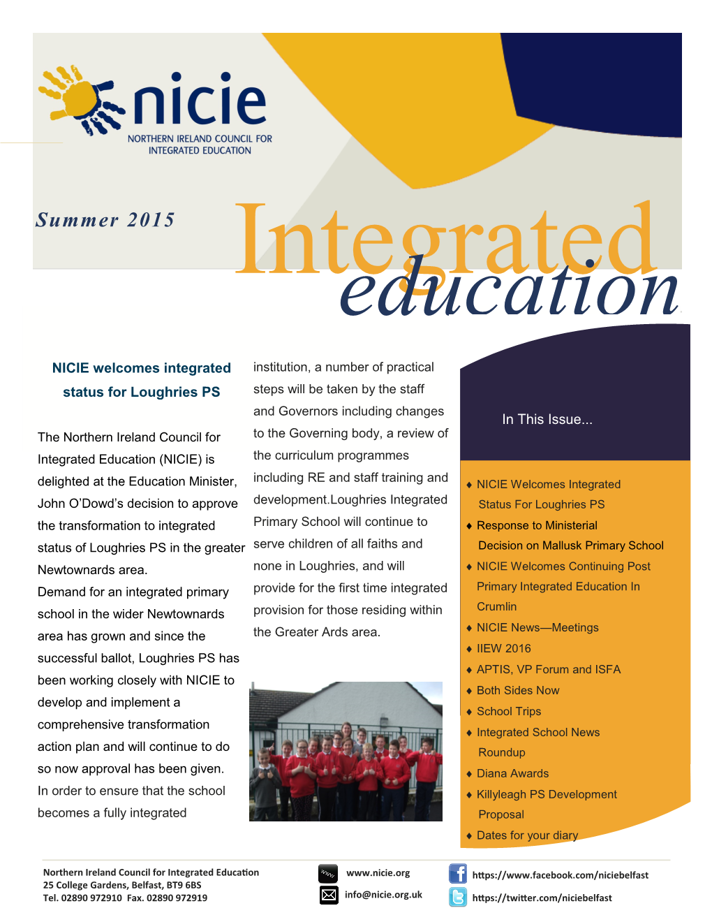 NICIE Newsletter Summer 2015