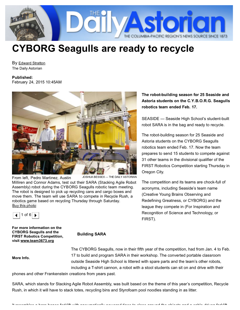 CYBORG Seagulls Are Ready to Recycle