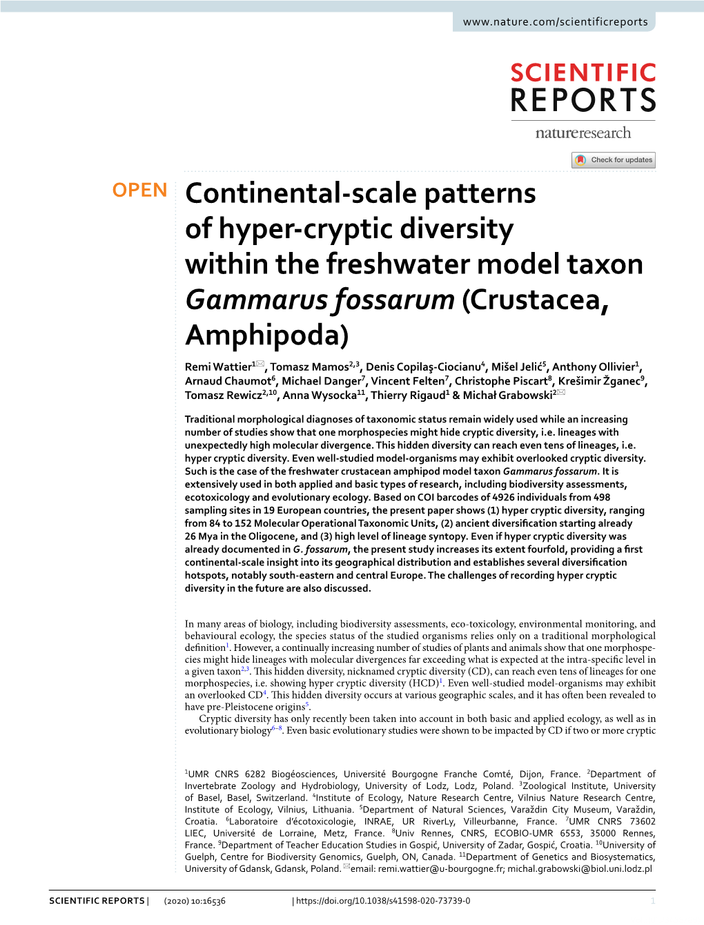 Continental-Scale Patterns of Hyper-Cryptic Diversity