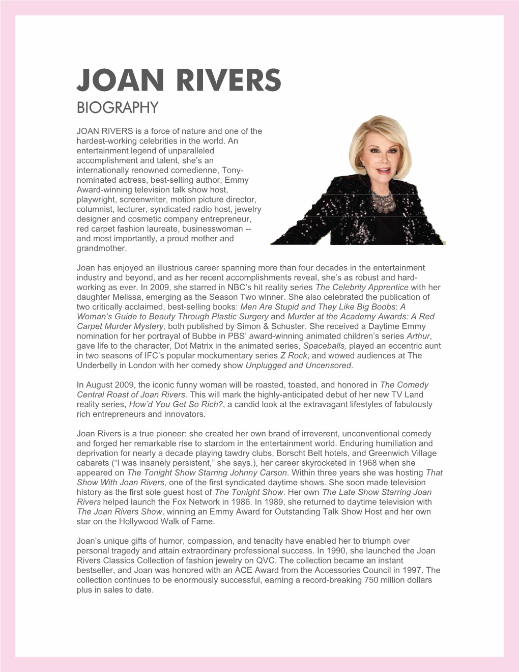 Joan Rivers Biography